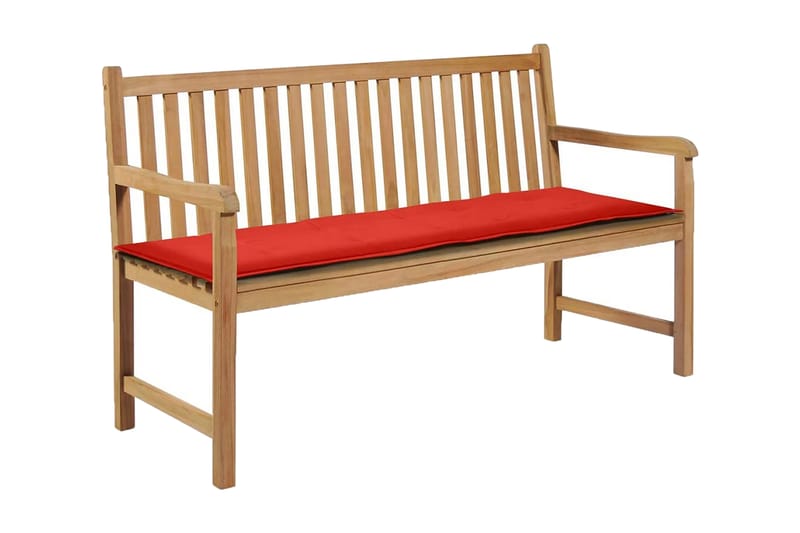 Bänkdyna för trädgården 150x50x3 cm röd - Röd - Utemöbler - Dynor - Soffdynor & bänkdynor utemöbler