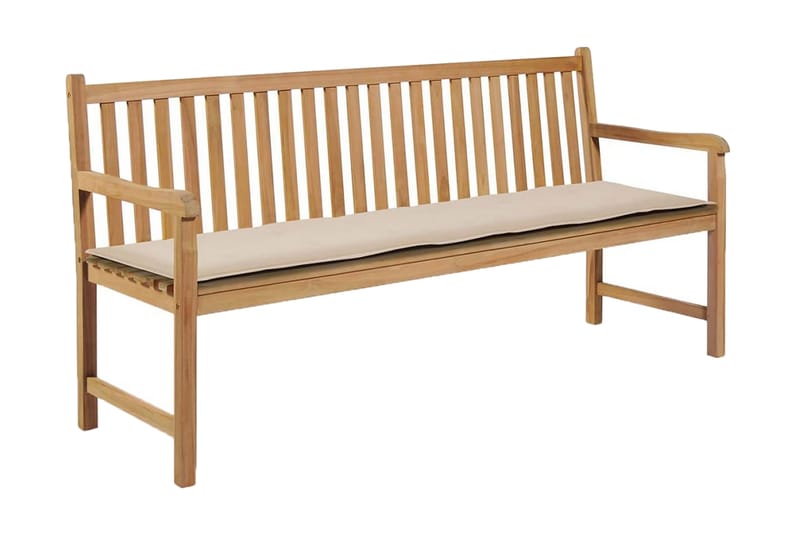 Bänkdyna för trädgården 180x50x3 cm gräddvit - Vit - Utemöbler - Dynor - Soffdynor & bänkdynor utemöbler
