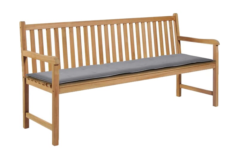 Bänkdyna för trädgården 180x50x3 cm grå - Grå - Utemöbler - Dynor - Soffdynor & bänkdynor utemöbler