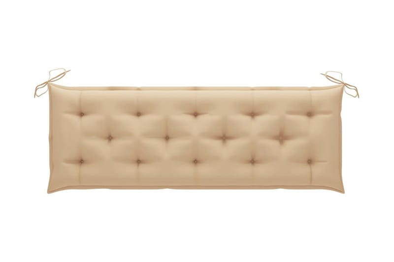 Bänkdyna för trädgården beige 150x50x7 cm tyg - Beige - Utemöbler - Dynor - Sittdynor & ryggdynor utemöbler