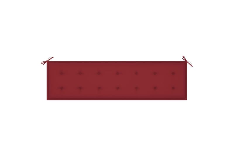 Bänkdyna för trädgården vinröd 180x50x4 cm tyg - Vinröd - Utemöbler - Dynor - Soffdynor & bänkdynor utemöbler
