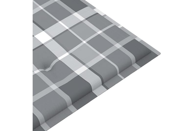 Dyna för trädgårdsbänk grått rutmönster 120x50x4 cm tyg - Flerfärgad - Utemöbler - Dynor - Soffdynor & bänkdynor utemöbler