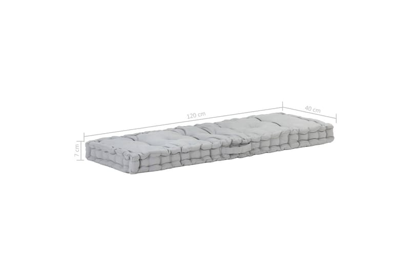 Dyna till pallsoffa bomull 120x40x7 cm grå - Grå - Utemöbler - Dynor - Soffdynor & bänkdynor utemöbler