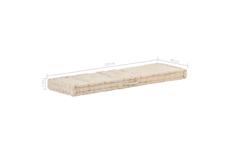Dyna till pallsoffa bomull 120x40x7 cm beige - Beige - Utemöbler - Dynor - Soffdynor & bänkdynor utemöbler