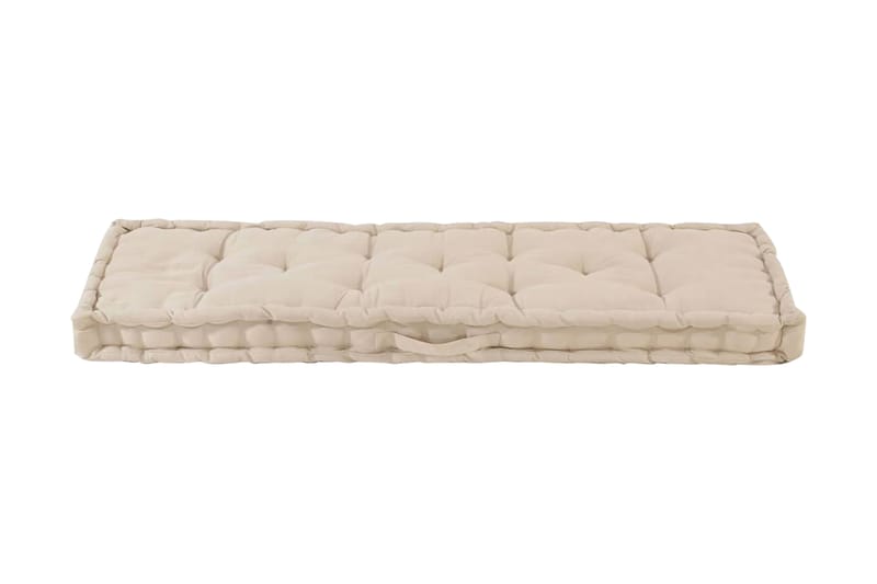 Dyna till pallsoffa bomull 120x40x7 cm beige - Beige - Utemöbler - Dynor - Soffdynor & bänkdynor utemöbler