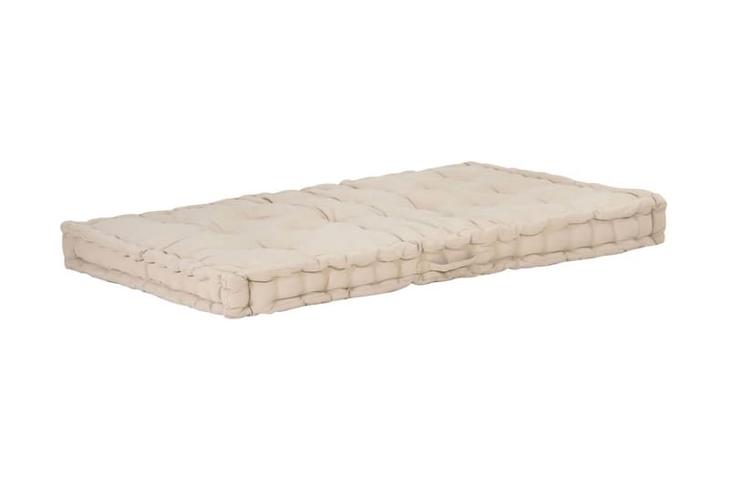 Dyna till pallsoffa bomull 120x80x10 cm beige - Beige - Utemöbler - Dynor - Soffdynor & bänkdynor utemöbler