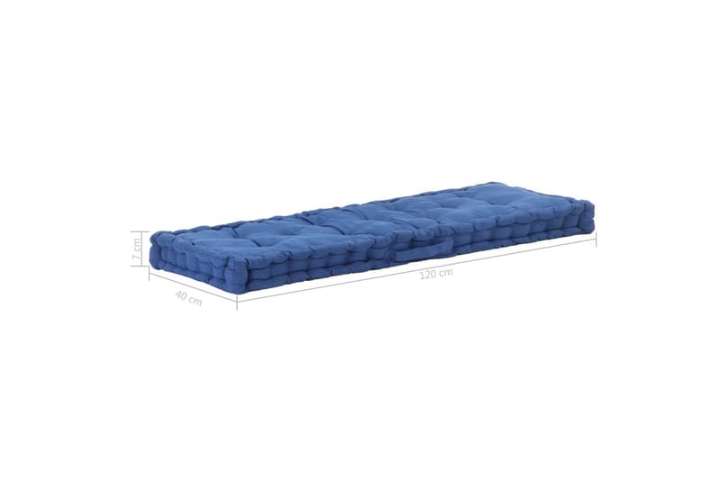 Dyna till pallsoffa bomull 120x40x7 cm ljusblå - Blå - Utemöbler - Dynor - Soffdynor & bänkdynor utemöbler
