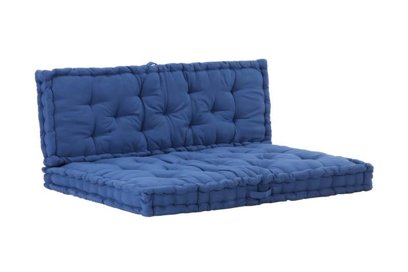 Dyna till pallsoffa 2 st bomull ljusblå - Blå - Utemöbler - Dynor - Soffdynor & bänkdynor utemöbler