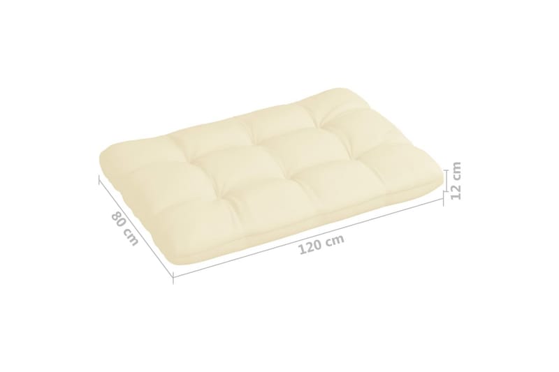Dyna till pallsoffa gräddvit 120x80x10 cm - Kräm - Utemöbler - Dynor - Soffdynor & bänkdynor utemöbler
