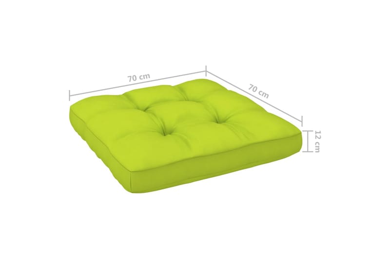 Dyna till pallsoffa ljusgrön 70x70x10 cm - Grön - Soffdynor & bänkdynor utemöbler
