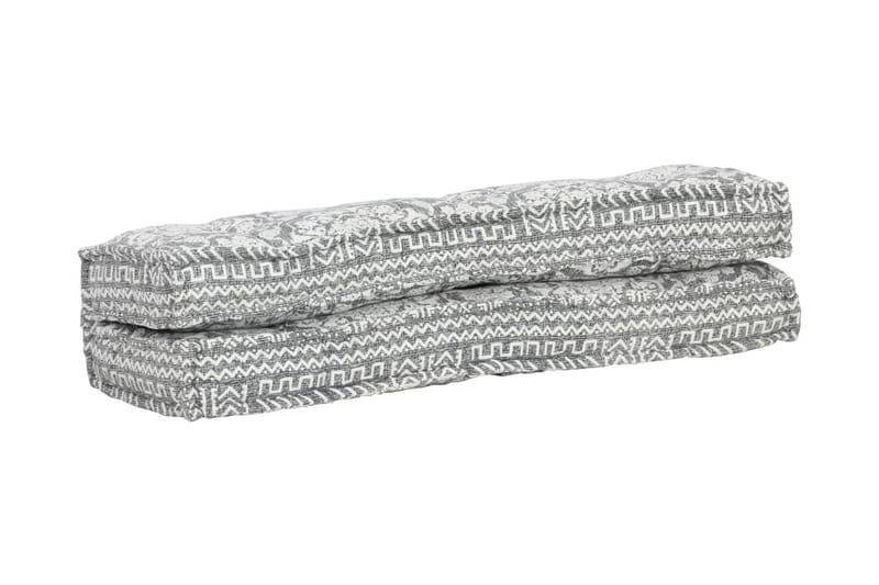 Dynor till pallsoffa ljusgrå tyg lapptäcke - Grå - Utemöbler - Dynor - Soffdynor & bänkdynor utemöbler