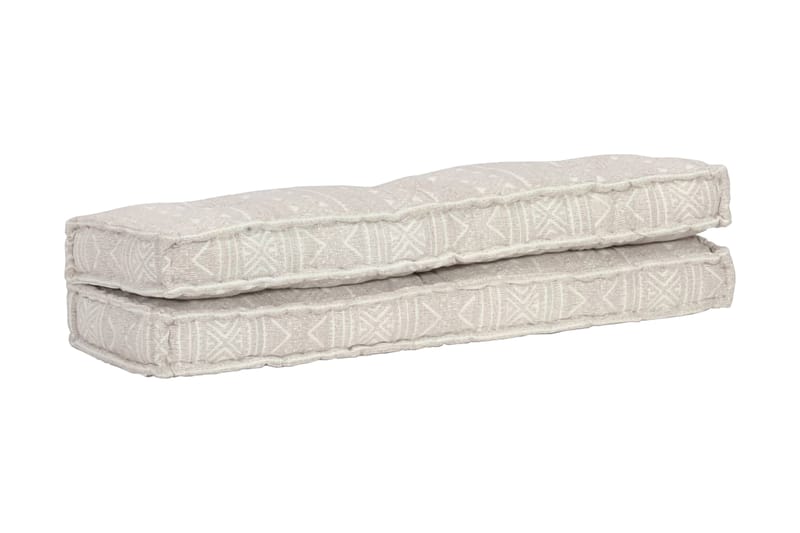 Dynor till pallsoffa ljusbrun tyg lapptäcke - Brun - Utemöbler - Dynor - Soffdynor & bänkdynor utemöbler