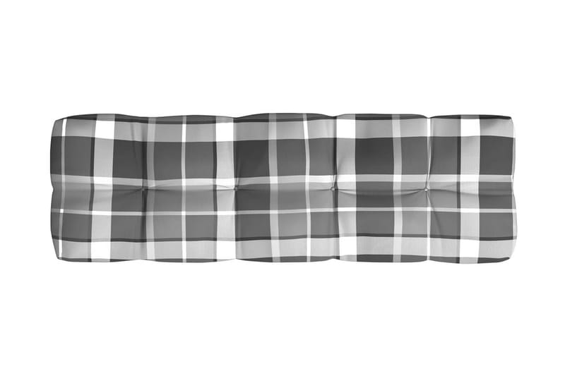 Dynor till pallsoffa 7 st grått rutmönster - Flerfärgad - Soffdynor & bänkdynor utemöbler