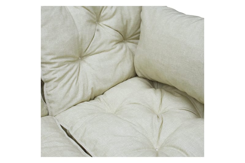 Soffdyna med ryggstöd Maxi Hög Rygg med Sidokuddar Beige - Beige - Utemöbler - Dynor - Soffdynor & bänkdynor utemöbler