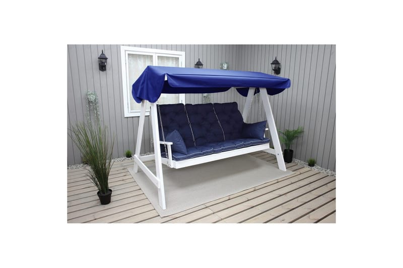 Soffdyna med ryggstöd Maxi Hög Rygg med Sidokuddar Blå - Blå - Utemöbler - Dynor - Hammockdynor