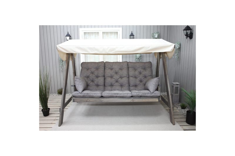 Soffdyna med ryggstöd Maxi Hög Rygg med Sidokuddar - Grå - Utemöbler - Dynor - Hammockdynor