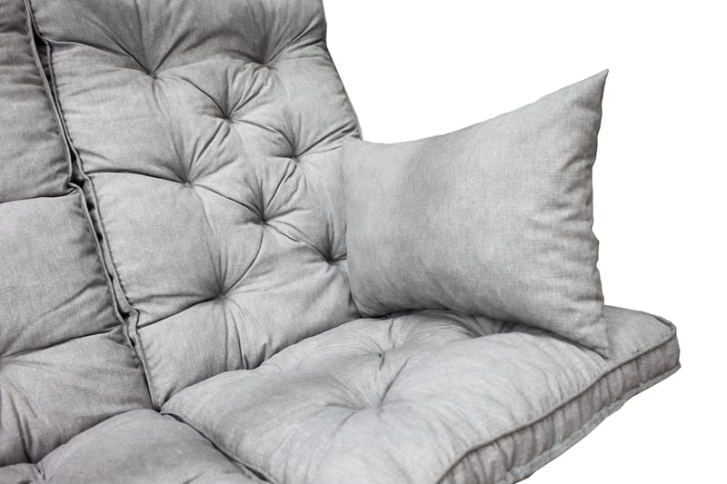 Soffdyna med ryggstöd Maxi Hög Rygg med Sidokuddar - Grå - Utemöbler - Dynor - Kompletta dynset