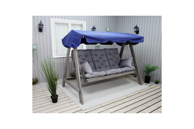 Soffdyna med ryggstöd Maxi Hög Rygg med Sidokuddar - Grå - Utemöbler - Dynor - Hammockdynor