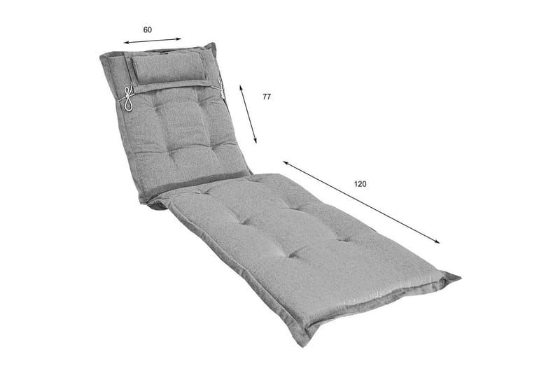 Solsängsdyna Fritab Tjock med Nackkudde - Blåmetallic - Utemöbler - Dynor - Dyna solsäng