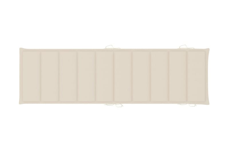 Solsängsdyna gräddvit 186x58x3 cm - Vit - Utemöbler - Dynor - Dyna solsäng