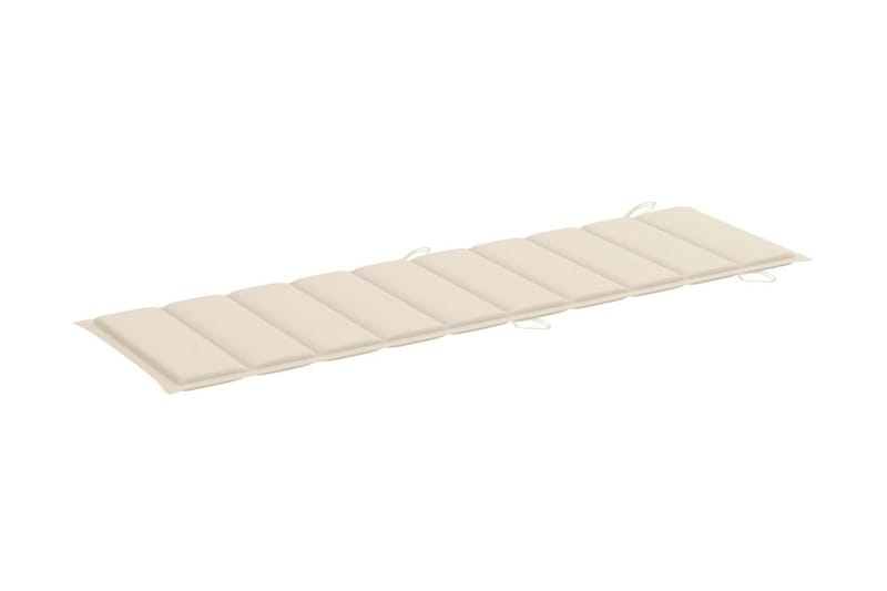 Solsängsdyna gräddvit 186x58x3 cm - Vit - Utemöbler - Dynor - Dyna solsäng
