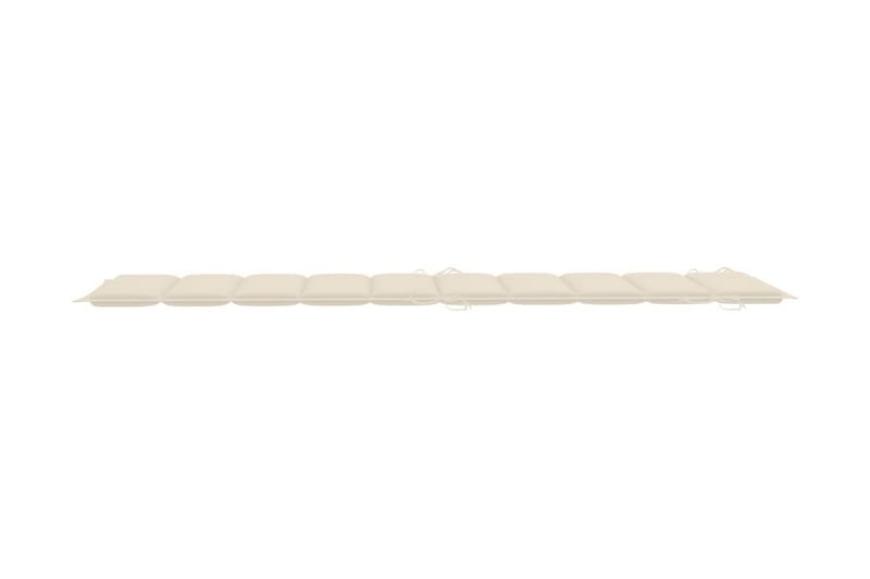 Solsängsdyna gräddvit 186x58x3 cm - Vit - Utemöbler - Dynor - Dyna solsäng