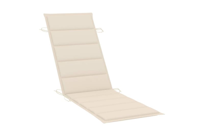 Solsängsdyna gräddvit 186x58x3 cm - Vit - Utemöbler - Dynor - Dyna solsäng