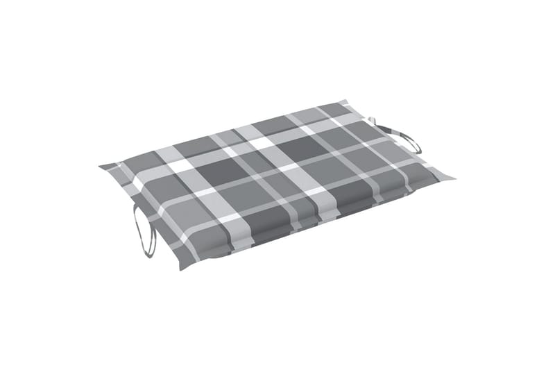 Solsängsdyna grå rutmönster 186x58x3 cm - Flerfärgad - Utemöbler - Dynor - Dyna solsäng
