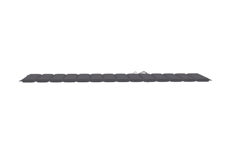 Solsängsdyna antracit 200x60x3 cm tyg - Grå - Utemöbler - Dynor - Dyna solsäng