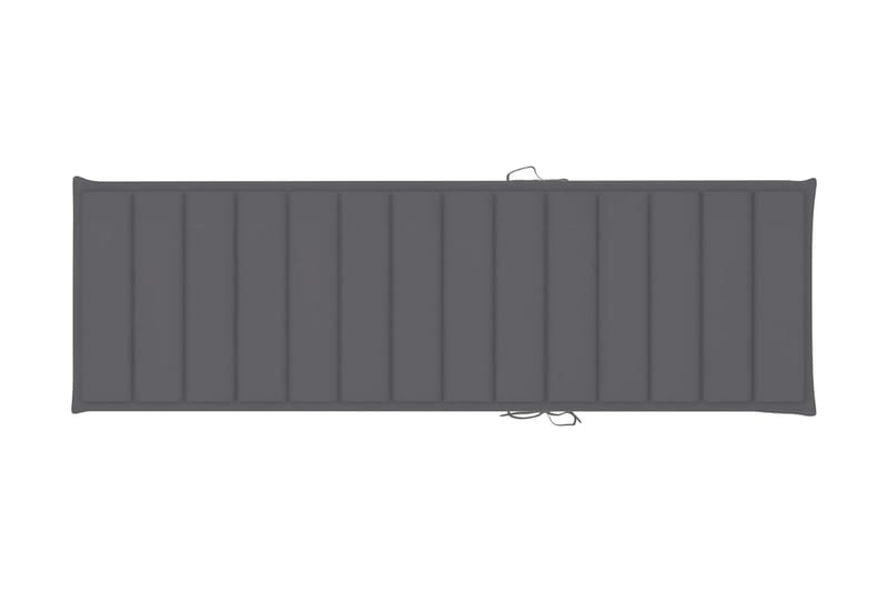 Solsängsdyna antracit 200x60x3 cm tyg - Grå - Utemöbler - Dynor - Dyna solsäng