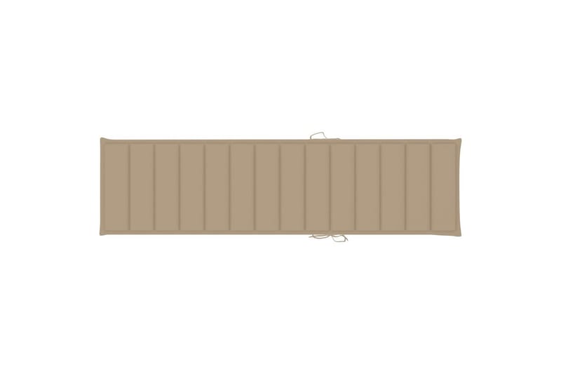 Solsängsdyna beige 200x50x3 cm tyg - Beige - Utemöbler - Dynor - Dyna solsäng