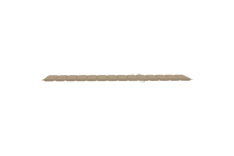 Solsängsdyna beige 200x50x3 cm tyg - Beige - Utemöbler - Dynor - Dyna solsäng