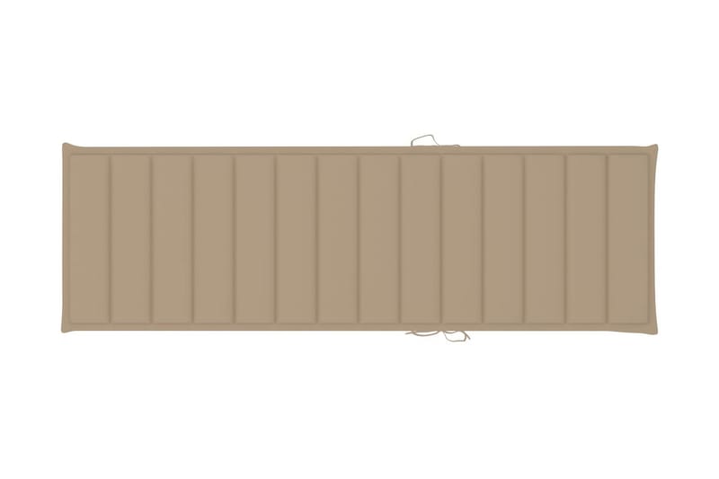 Solsängsdyna beige 200x60x3 cm tyg - Beige - Utemöbler - Dynor - Dyna solsäng