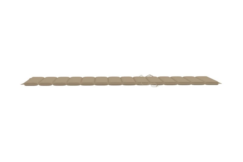 Solsängsdyna beige 200x60x3 cm tyg - Beige - Utemöbler - Dynor - Dyna solsäng