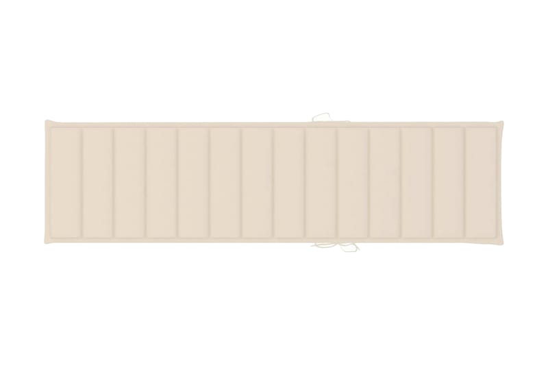 Solsängsdyna gräddvit 200x50x3 cm tyg - Vit - Utemöbler - Dynor - Dyna solsäng