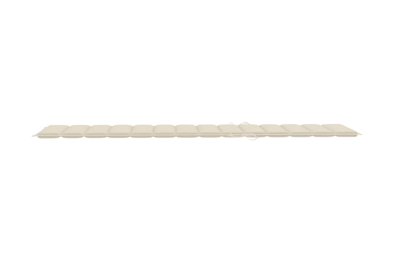 Solsängsdyna gräddvit 200x50x3 cm tyg - Vit - Utemöbler - Dynor - Dyna solsäng