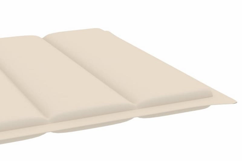 Solsängsdyna gräddvit 200x50x3 cm tyg - Vit - Utemöbler - Dynor - Dyna solsäng