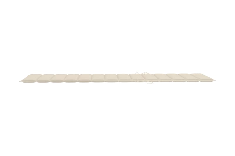 Solsängsdyna gräddvit 200x60x3 cm tyg - Vit - Utemöbler - Dynor - Dyna solsäng