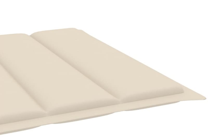 Solsängsdyna gräddvit 200x60x3 cm tyg - Vit - Utemöbler - Dynor - Dyna solsäng