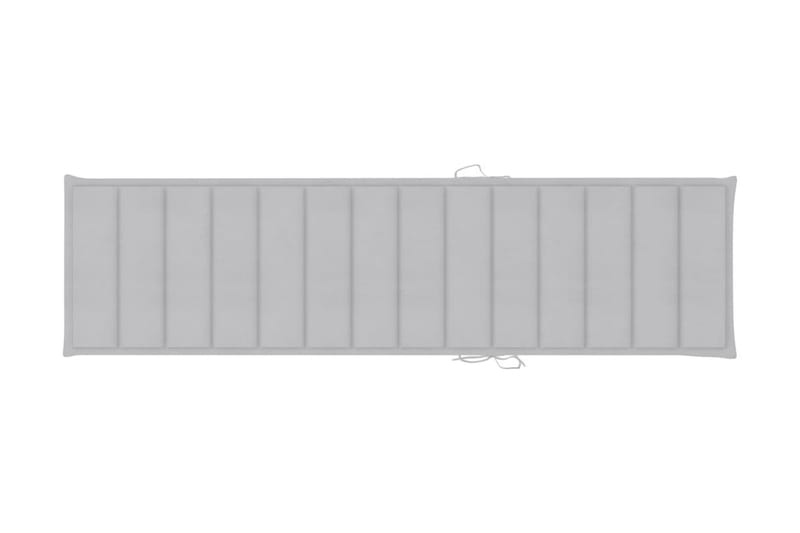 Solsängsdyna grå 200x50x3 cm tyg - Grå - Utemöbler - Dynor - Dyna solsäng