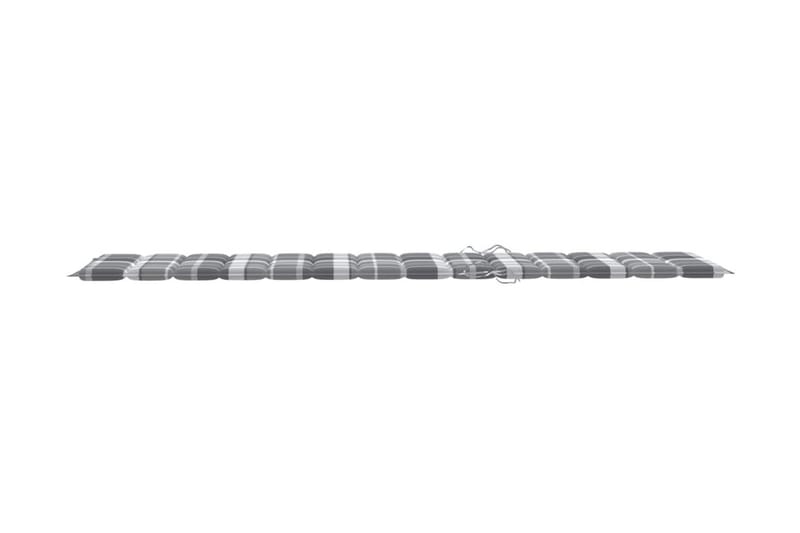 Solsängsdyna grårutig 200x50x3 cm tyg - Flerfärgad - Utemöbler - Dynor - Dyna solsäng