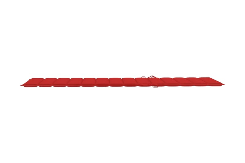 Solsängsdyna röd 200x60x3 cm tyg - Röd - Utemöbler - Dynor - Dyna solsäng