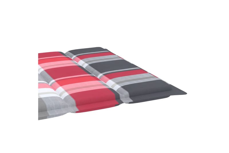 Solsängsdyna rödrutig 200x50x3 cm tyg - Flerfärgad - Utemöbler - Dynor - Dyna solsäng