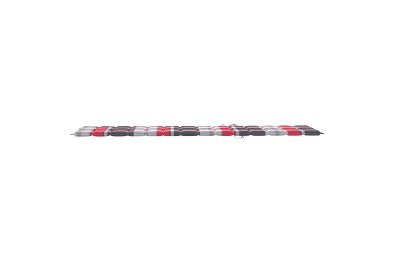 Solsängsdyna rödrutig 200x50x3 cm tyg - Flerfärgad - Utemöbler - Dynor - Dyna solsäng