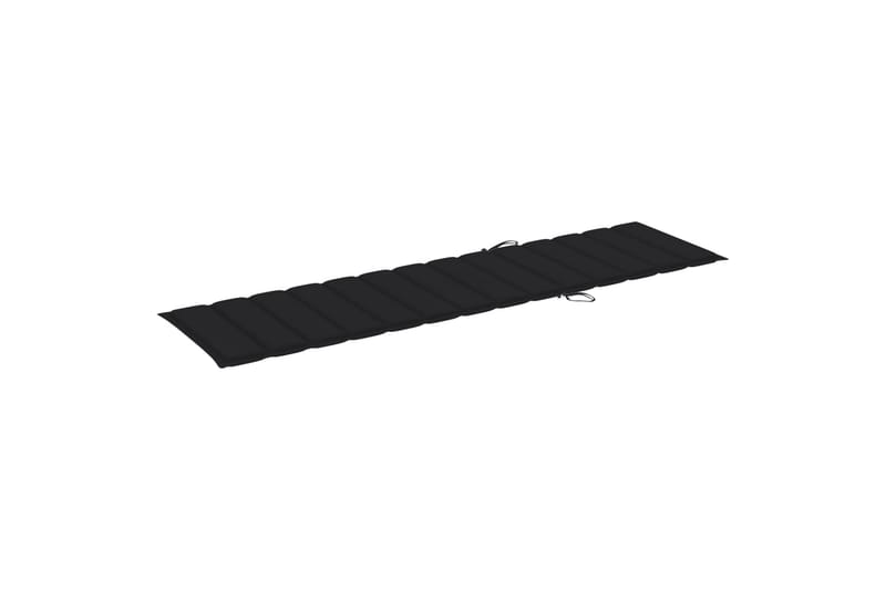 Solsängsdyna svart 200x50x3 cm tyg - Svart - Utemöbler - Dynor - Dyna solsäng