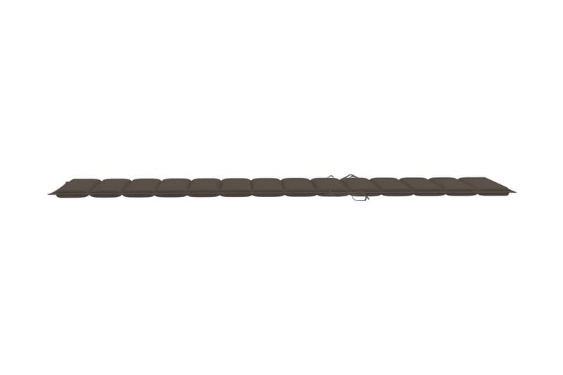 Solsängsdyna taupe 200x50x3 cm tyg - Brun - Utemöbler - Dynor - Dyna solsäng