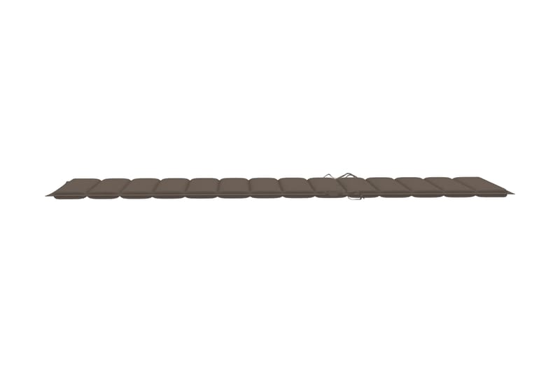 Solsängsdyna taupe 200x60x3 cm tyg - Brun - Utemöbler - Dynor - Dyna sols�äng