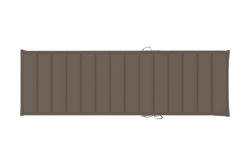 Solsängsdyna taupe 200x60x3 cm tyg - Brun - Utemöbler - Dynor - Dyna solsäng