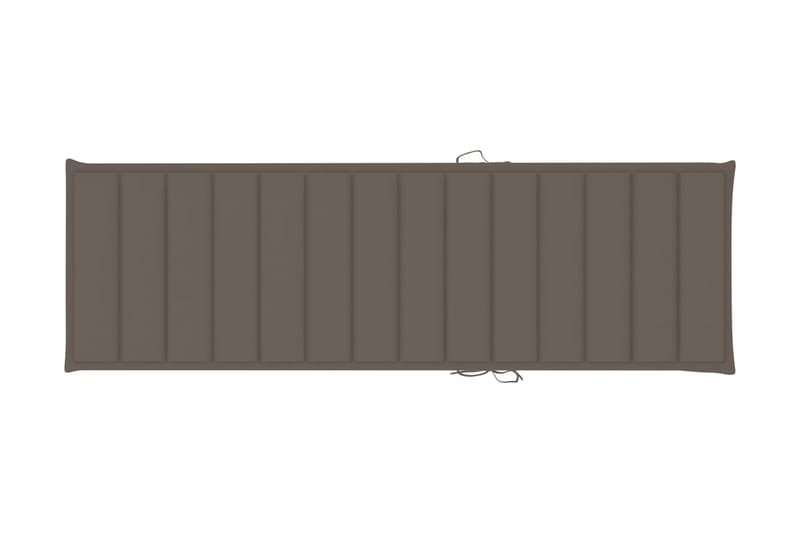 Solsängsdyna taupe 200x70x3 cm tyg - Brun - Utemöbler - Dynor - Dyna solsäng