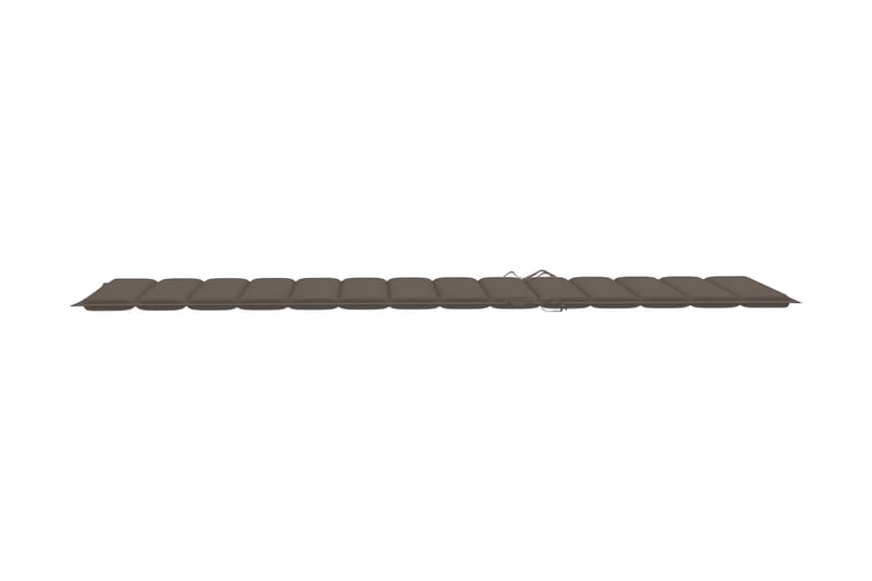Solsängsdyna taupe 200x70x3 cm tyg - Brun - Utemöbler - Dynor - Dyna sols�äng